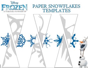  《冰雪奇缘》 paper snowflakes templates