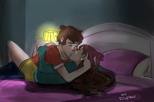  Dipper and Mabel kiss
