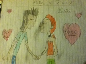  Mike x Zoey ciuman fan art