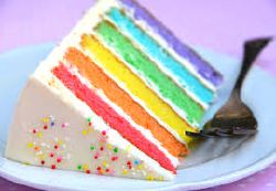  arco iris, arco-íris cake!