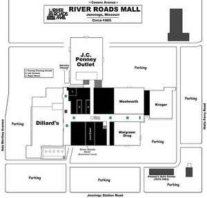  River Roads Mall map - (1985)