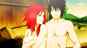  Sasuke and Karin at the Hot Springs