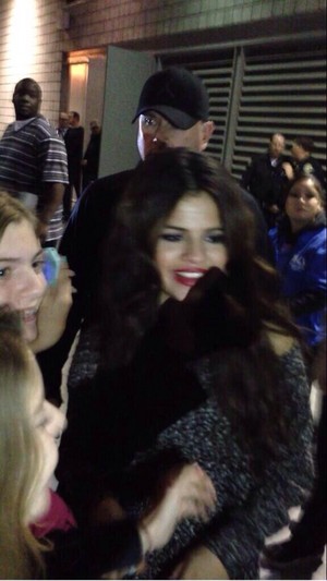 Selena meets fans after her concert