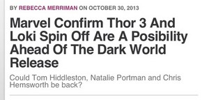  YAY FOR THIS. / Thor 3