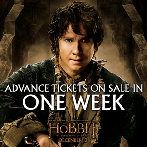  The Hobbit: The Desolation of Smaug - Advance Tickets on Sale in ONE WEEK