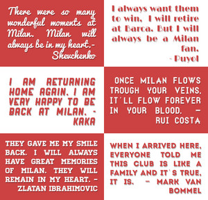  citations about Milan from haut, retour au début players