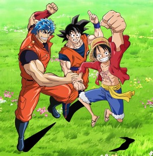  Toriko, Goku, and Luffy