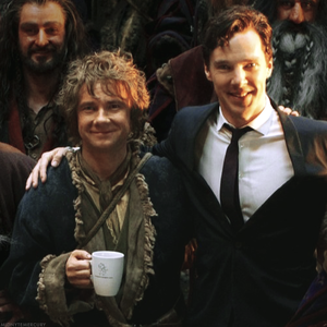  Benedict and Martin on set of The Hobbit