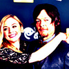  Emily Kinney with Norman Reedus
