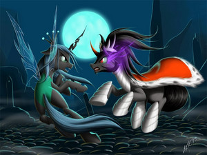  queen Chrysalis and King Sombra