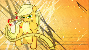 Applejack with a Rope Wallpaper