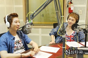  13.07.13 Xiumin & Chanyeol at MBC Shim Shim Ta Pa