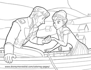  Anna and Hans Coloring Page