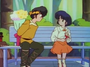  らんま1/2 Ryoge has flores for Akane