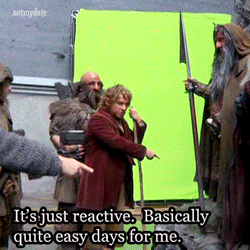  Martin Freeman behind the scenes filming the Thunder Battle