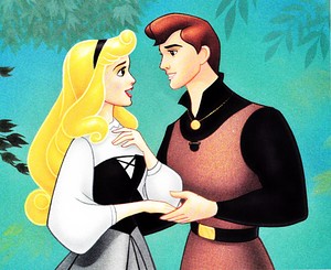  Walt ডিজনি Book প্রতিমূর্তি - Princess Aurora & Prince Phillip