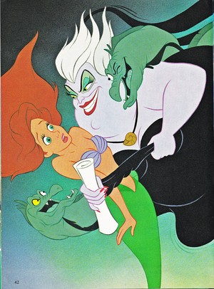  Walt ডিজনি Book প্রতিমূর্তি - Flotsam, Princess Ariel, Ursula & Jetsam