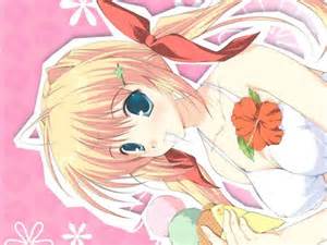 anime girl flower