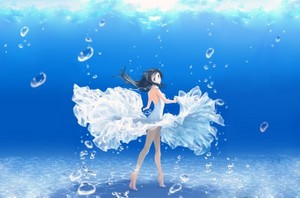  Water anime girl