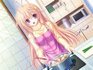  Cooking Аниме girl