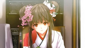 Flower kimono girl