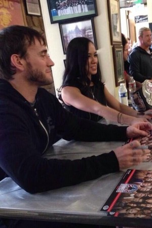  AJ Lee and CM Punk at Tribute to the Troops