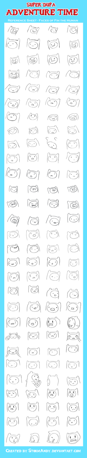  drawing finn's faces template