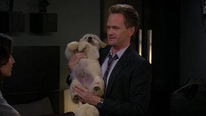 Barney holding 강아지