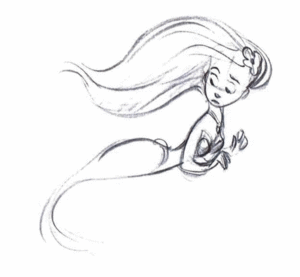  early animasi of Ariel oleh Glen Keane