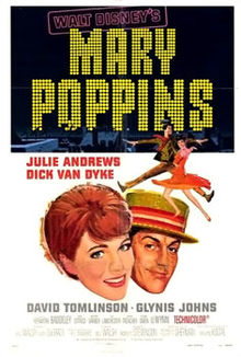  Movie Poster For The 1964 迪士尼 Film,"Mary Poppins"