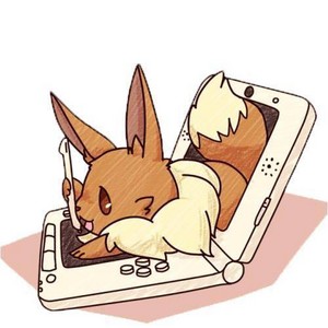  Eevee playing on a ds