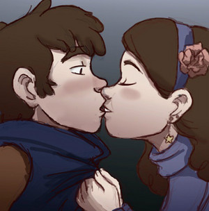  Dipper and Mabel Kiss