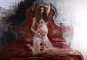  Here's a Painting of Kate Middleton in Leopard Print Lingerie