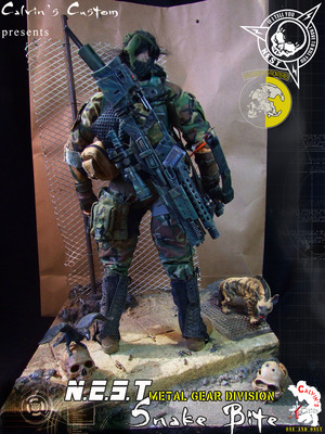  Calvin's Custom Metal Gear N.E.S.T. Snake Bite one sixth scaled custom figure