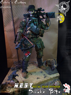  Calvin's Custom Metal Gear N.E.S.T. Snake Bite one sixth scaled custom figure
