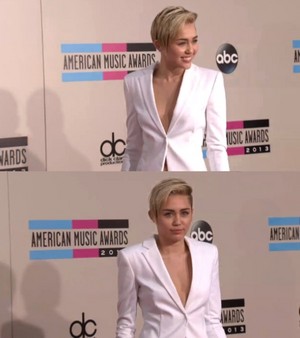  Miley in white casaco nd pants with gold accessories