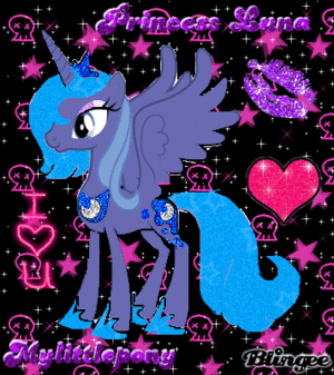  Princess Luna as a Young Alicorn Blingee