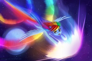  pelangi, rainbow Dash and the Sonic Rainboom