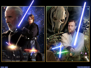  ROTS (Ep. III) - Anakin vs. Dooku & Obi-Wan vs. General Grievous