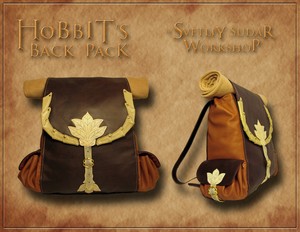 Hobbit's leather back pack (inspired Bilbo Baggins) by Svetliy-Sudar