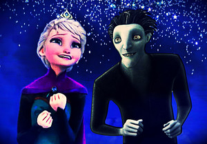  Elsa the Snow reyna and Pitch the Nightmare King