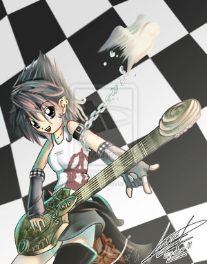anime girl guitar