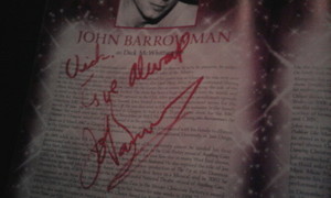  John's signature to me!
