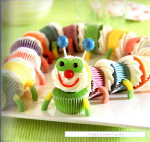  chenille, caterpillar cupcakes