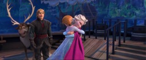  Anna and Elsa hug