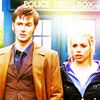 The Tenth Doctor with Rose Tyler