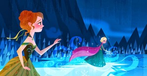  Anna stopping Elsa from running away