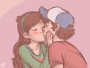  Dipper Mabel ciuman
