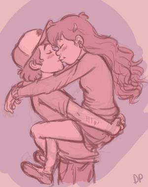 Dipper and Mabel kiss