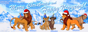  Lion King natal New tahun facebook cover banner